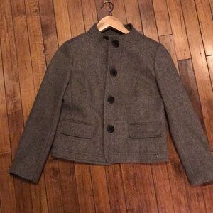 J.crew cropped herringbone jacket